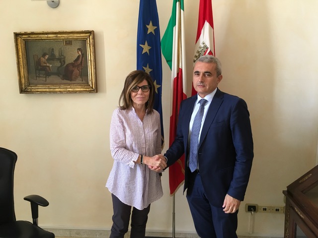 Il sindaco di Piacenza Patrizia Barbieri incontra Francesco Rolleri presidente della Provincia