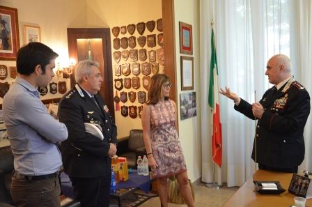 Il sindaco visita il comando provinciale dei carabinieri