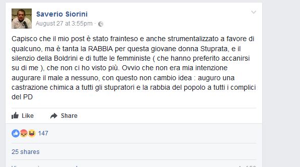 Giulia Piroli e Giorgia Buscarini (Pd) sulle dichiarazioni dell’esponente foggiano di Noi Con Salvini