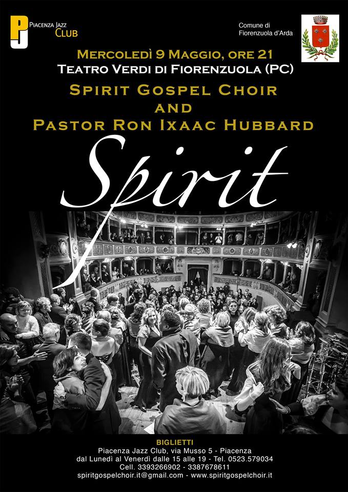 Ron Ixaac Hubbard e lo Spirit Gospel Choir al Teatro Verdi di Fiorenzuola